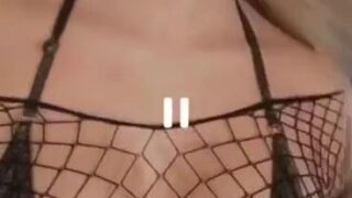 Malu Trevejo Sexy Fishnet Bodysuit Onlyfans Set Leaked