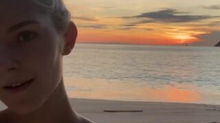 Eva Elfie Nude Beach Selfie Tease Onlyfans Video Leaked